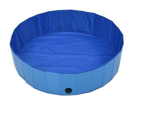 Piscina Portatile Blu per Cani Robusta 120 X 30